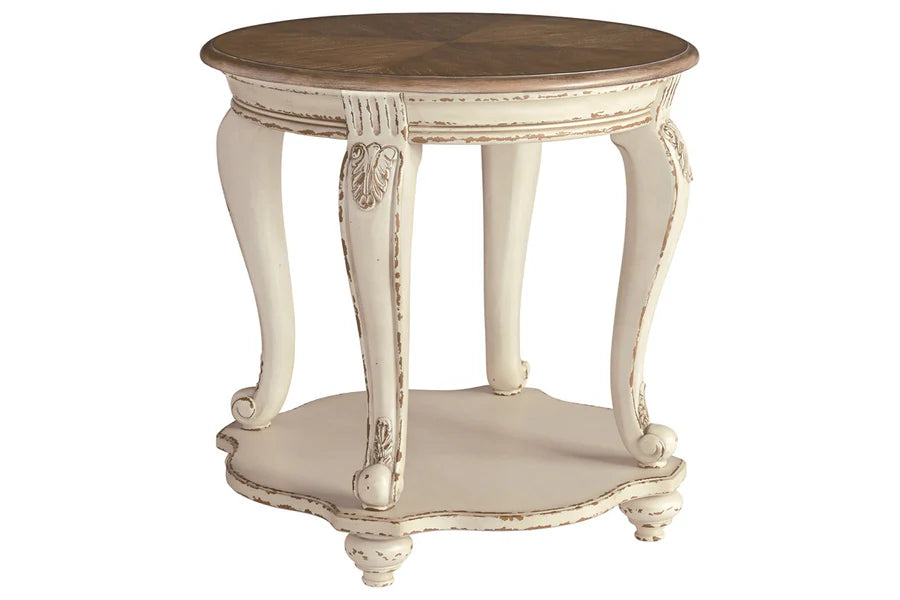 Realyn Two-Tone Round End Table