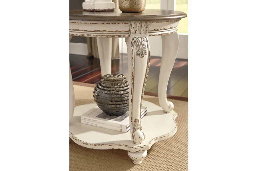 Realyn Two-Tone Round End Table
