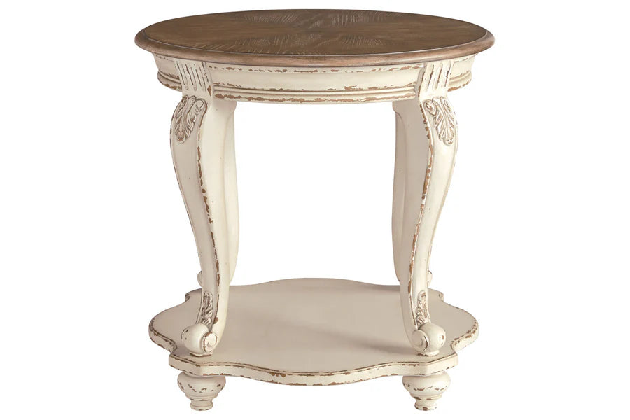 Realyn Two-Tone Round End Table