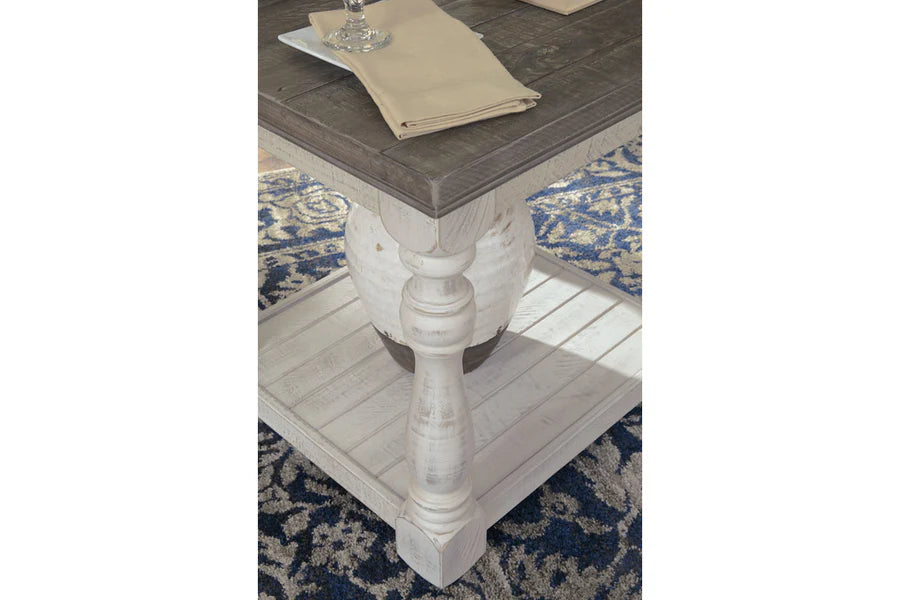 Havalance Weathered Gray and White End Table