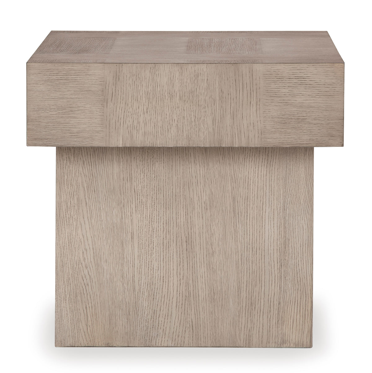 Jorlaina Light Gray Square End Table