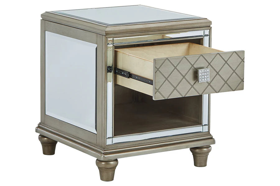 Chevanna Platinum End Table with Storage