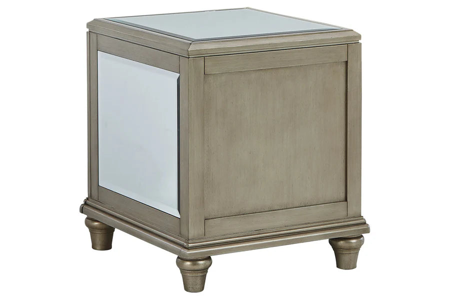 Chevanna Platinum End Table with Storage