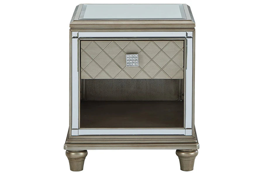 Chevanna Platinum End Table with Storage