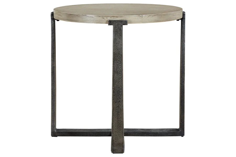 Dalenville Warm Gray Round End Table