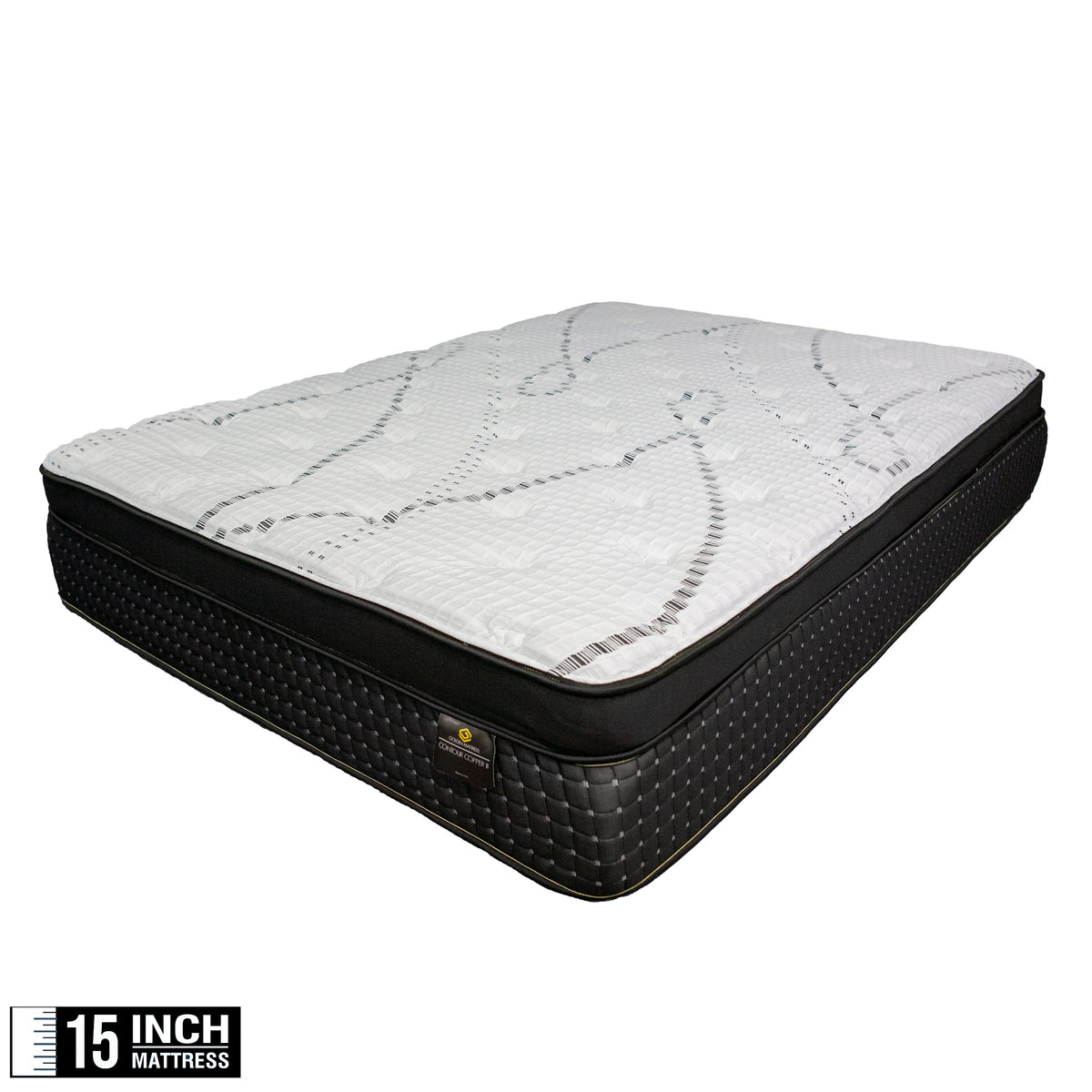 Contour Copper III Tour3 Infused Hybrid Mattress -  12" Copper Memory Foam, Cooling w/ 10 Year Warranty