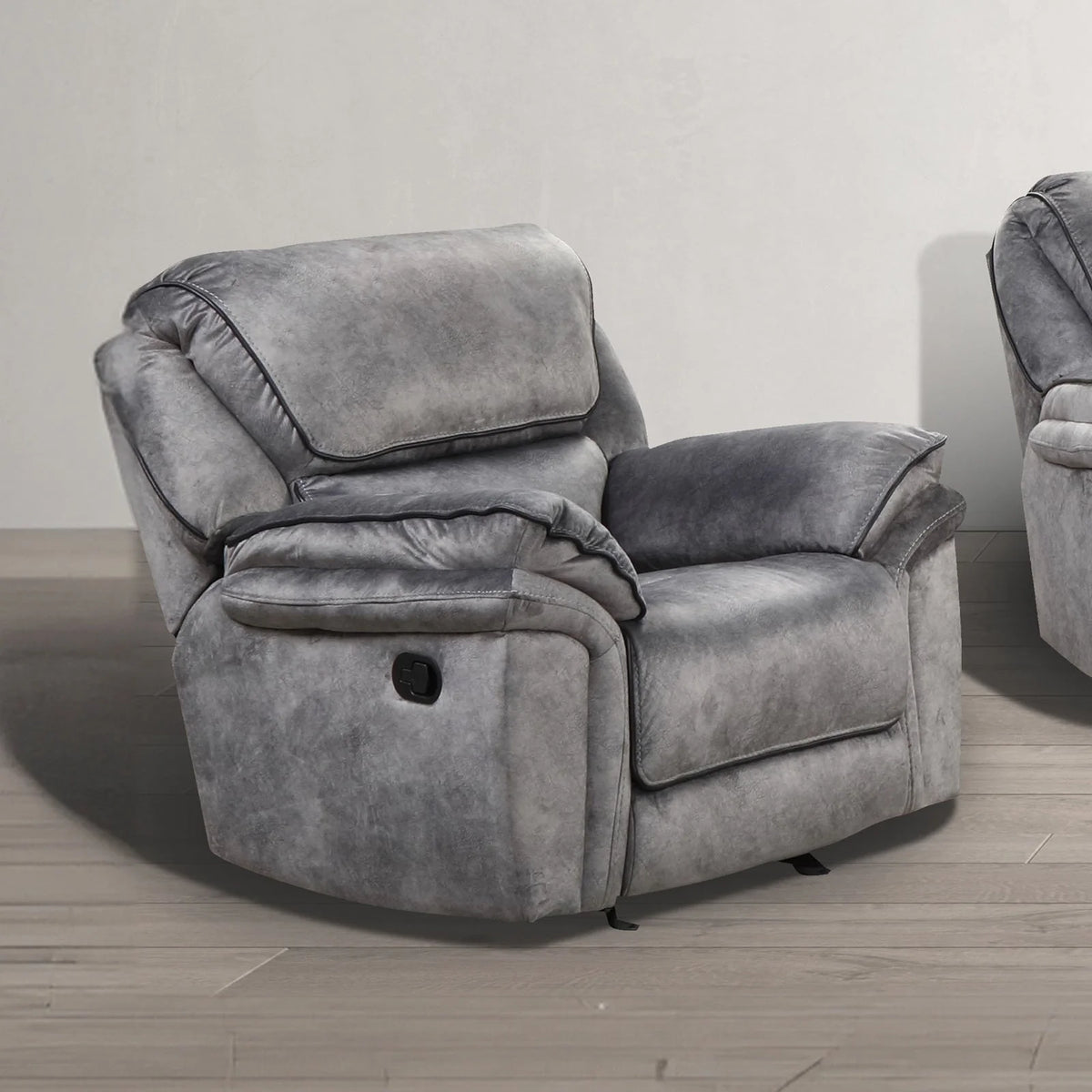 Themis Gray Manual Reclining Sofa, Loveseat or Recliner