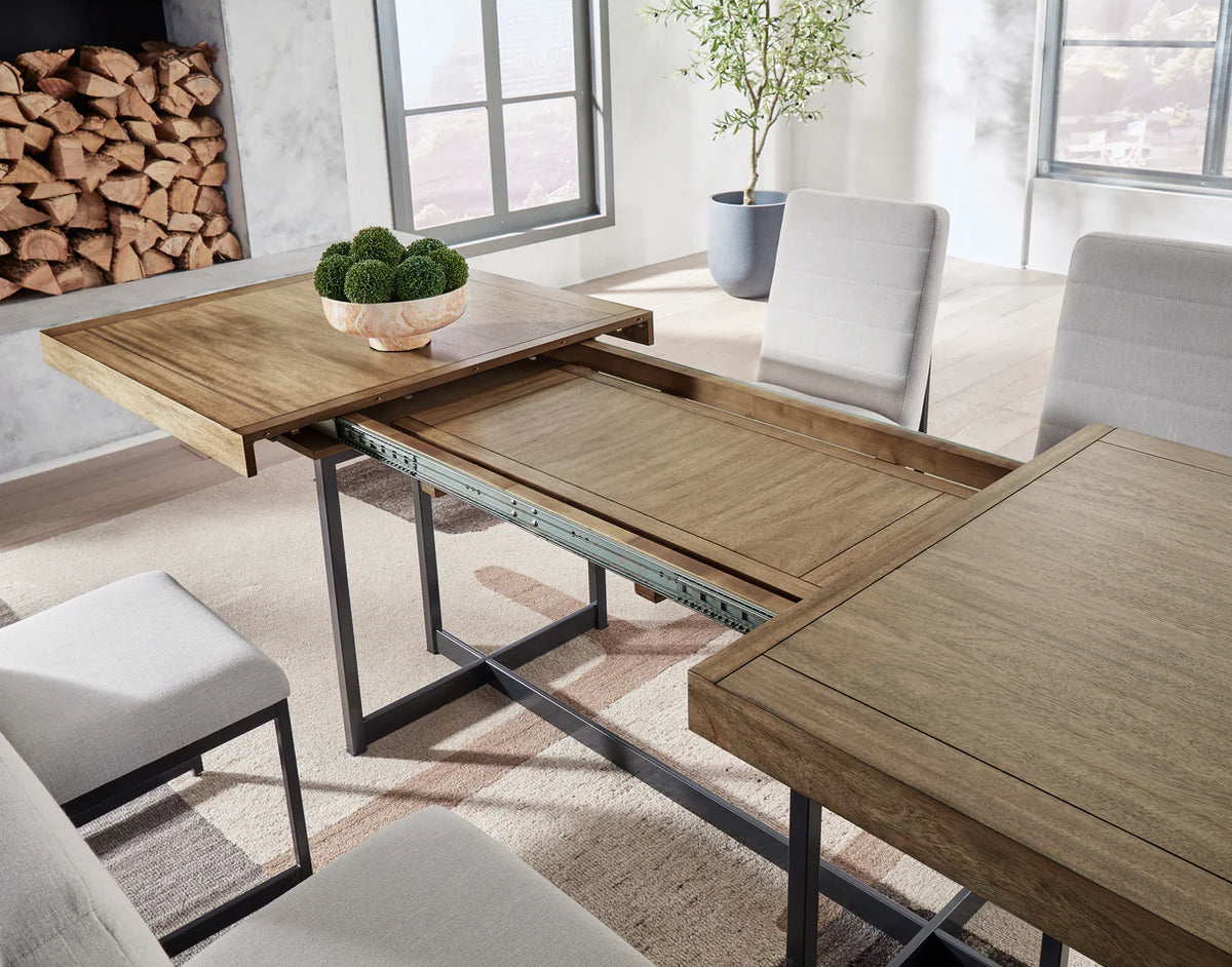 Tomtyn Light Brown Dining Table & 4 Chairs