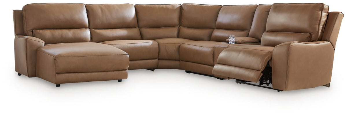DeepWakes Caramel Modular Power Reclining Sectional