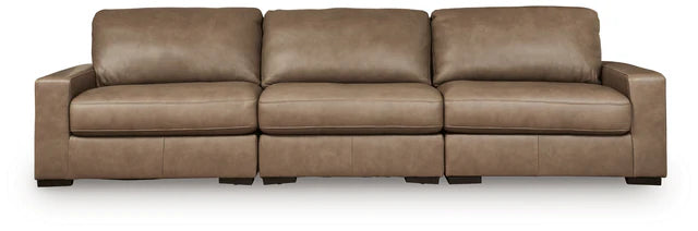 Veronella Sahara 3-Piece Leather-Match Sectional
