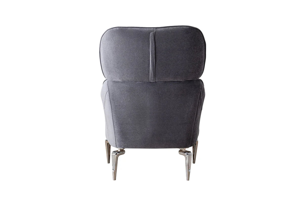 Angela Gray Velvet Sofa and Loveseat Set