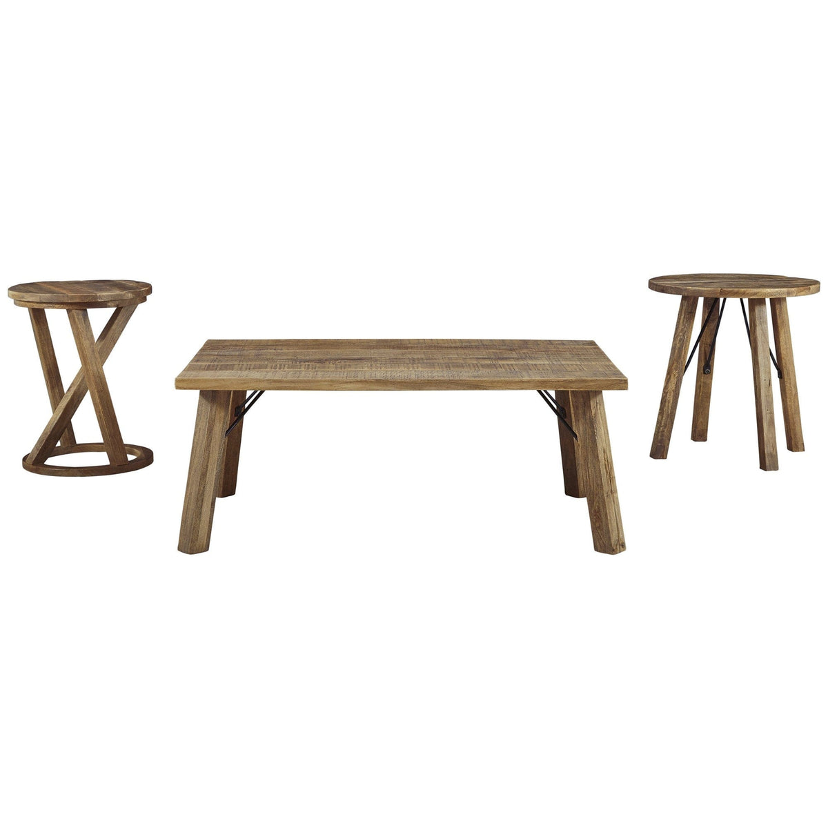 Ashley Windovi Light Brown 3-Piece Coffee & End Table Set