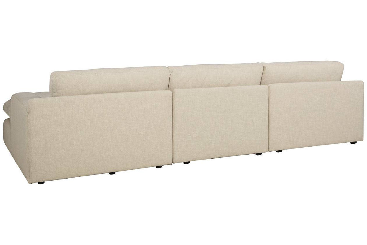 Elyza Linen 3-Piece Chaise Sectional