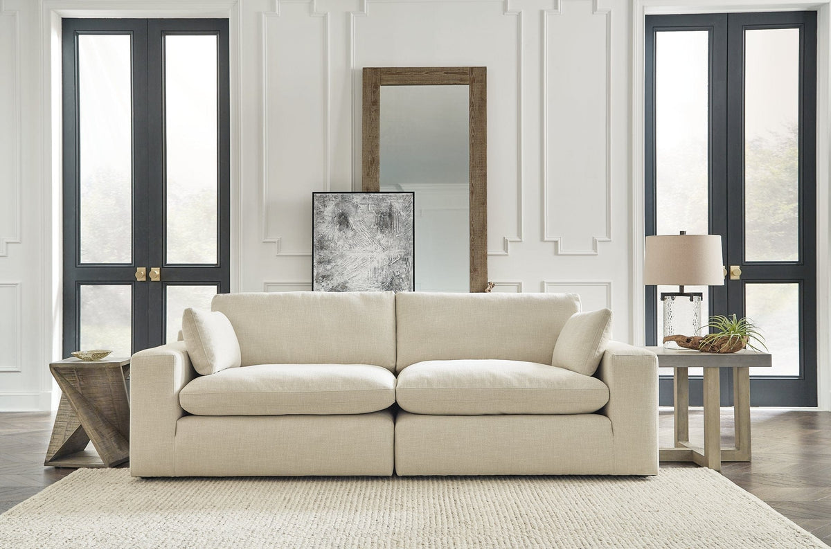Elyza Linen 2-Pieces Sectional Loveseat