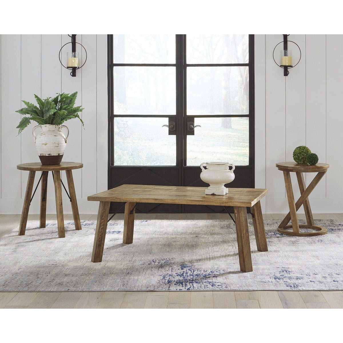 Ashley Windovi Light Brown 3-Piece Coffee & End Table Set