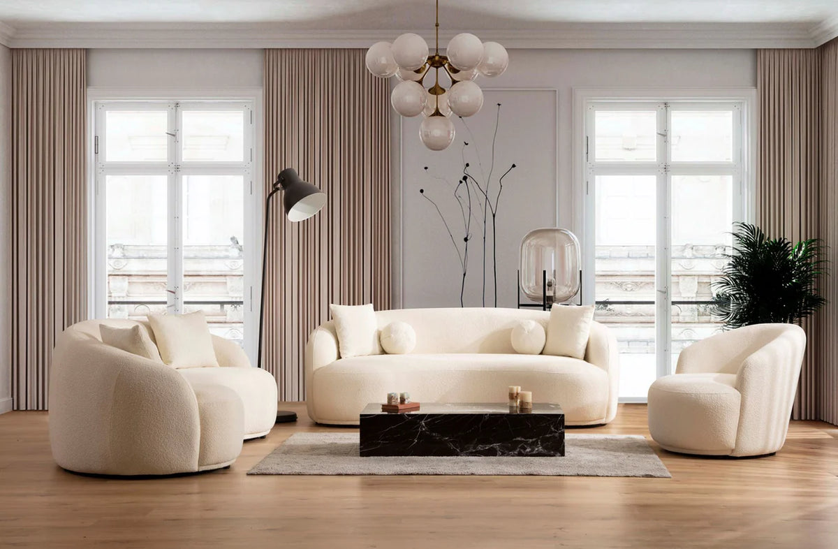 Bonita Ivory Bouclé Set or Accent Chair