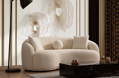 Bonita Ivory Boucle Living Room Set
