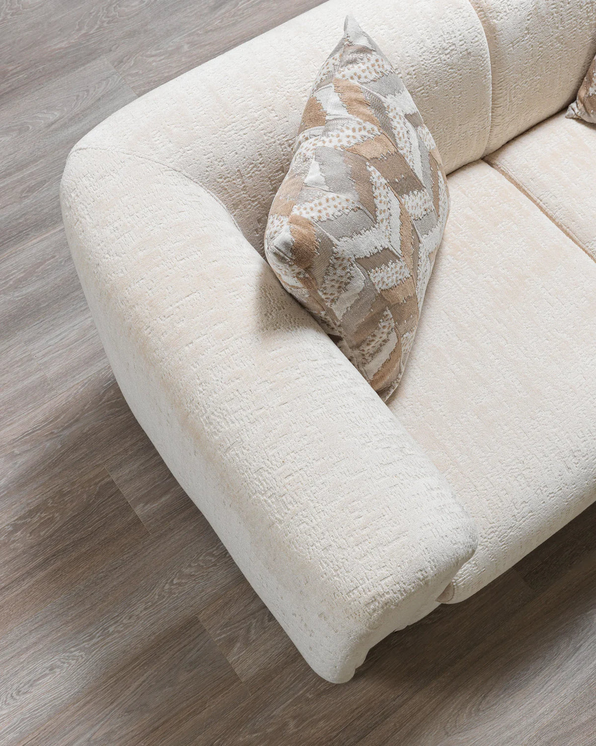 Brenda Ivory Bouclé Sofa and Loveseat Set