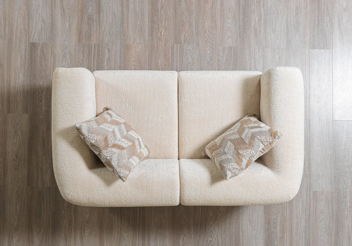Brenda Ivory Bouclé Sofa and Loveseat Set