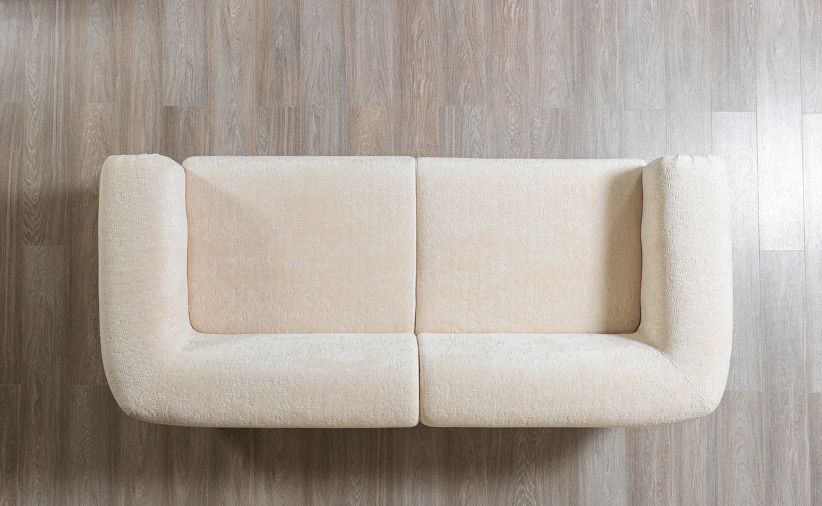 Brenda Ivory Bouclé Sofa and Loveseat Set