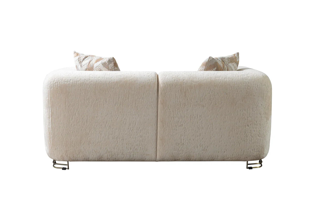 Brenda Ivory Bouclé Sofa and Loveseat Set