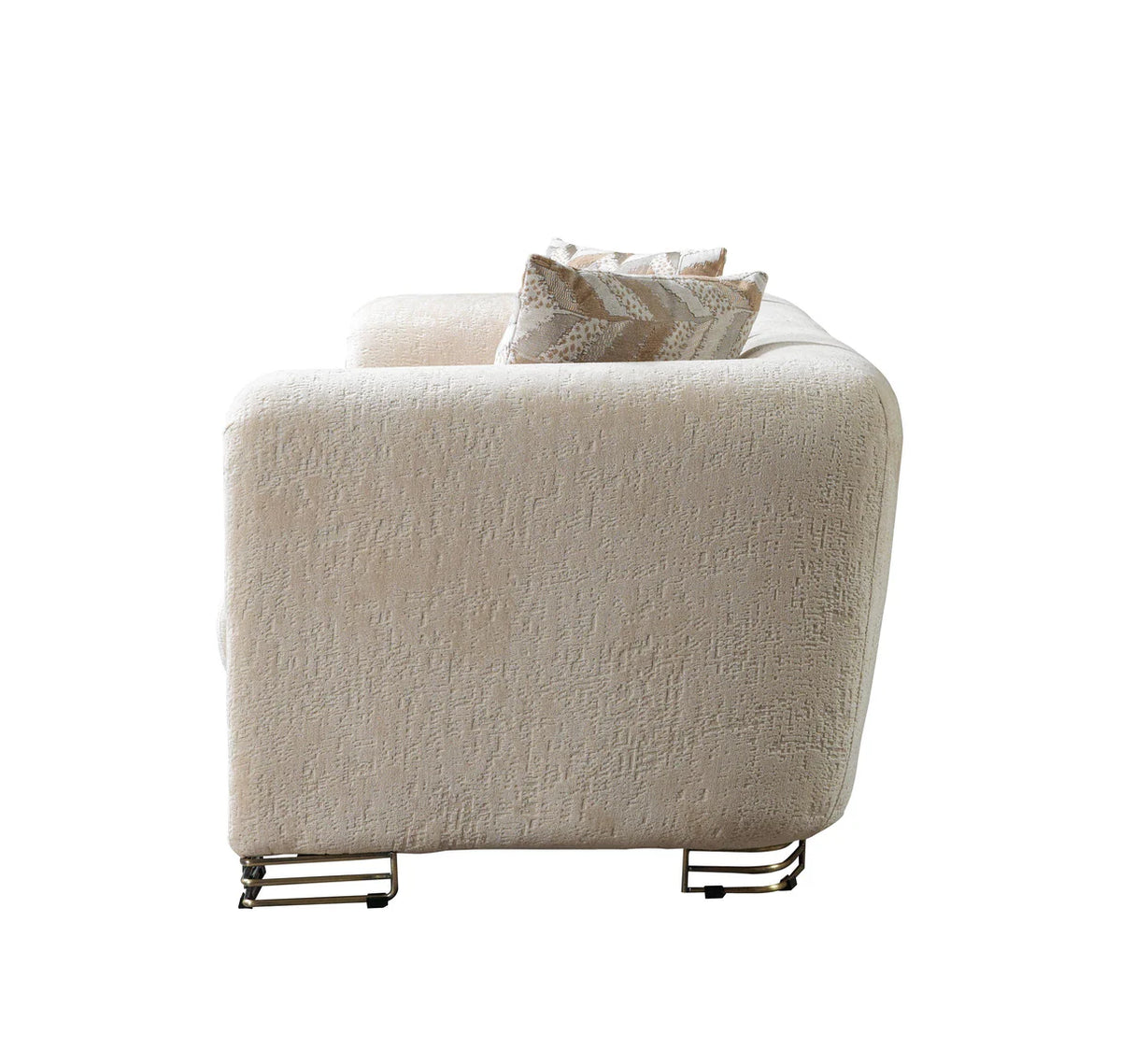 Brenda Ivory Bouclé Sofa and Loveseat Set