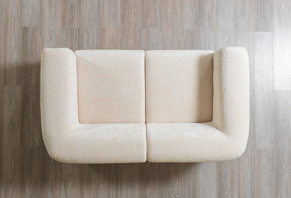 Brenda Ivory Bouclé Sofa and Loveseat Set