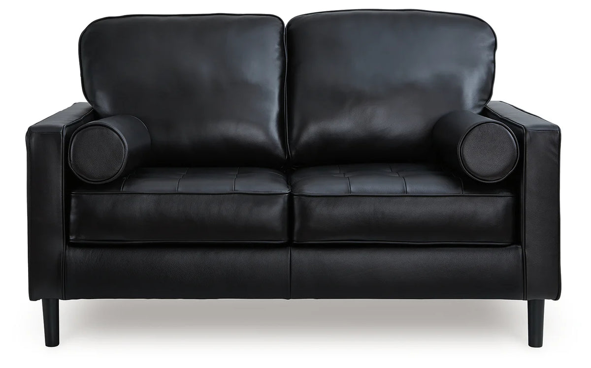 Bryceview Onyx Leather-Match Sofa or Loveseat