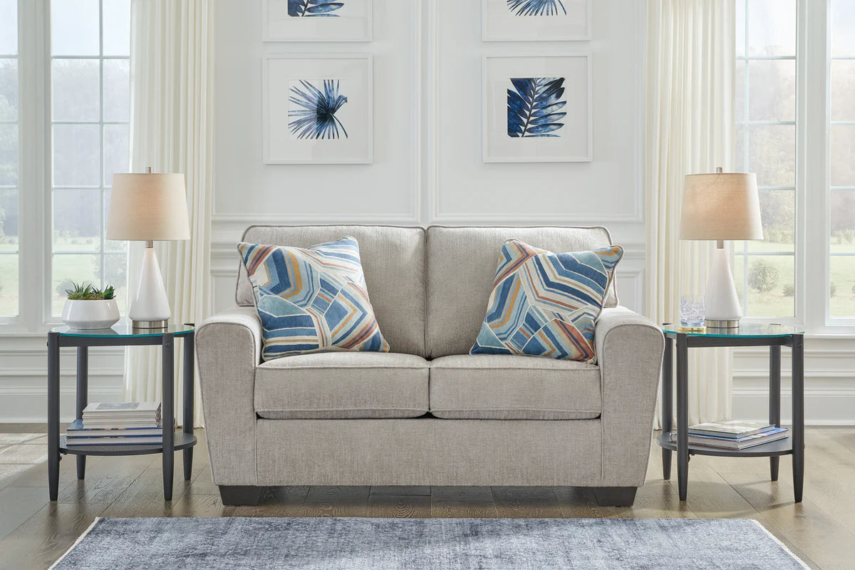 Cashton Upholstered Loveseat, Blue or Beige