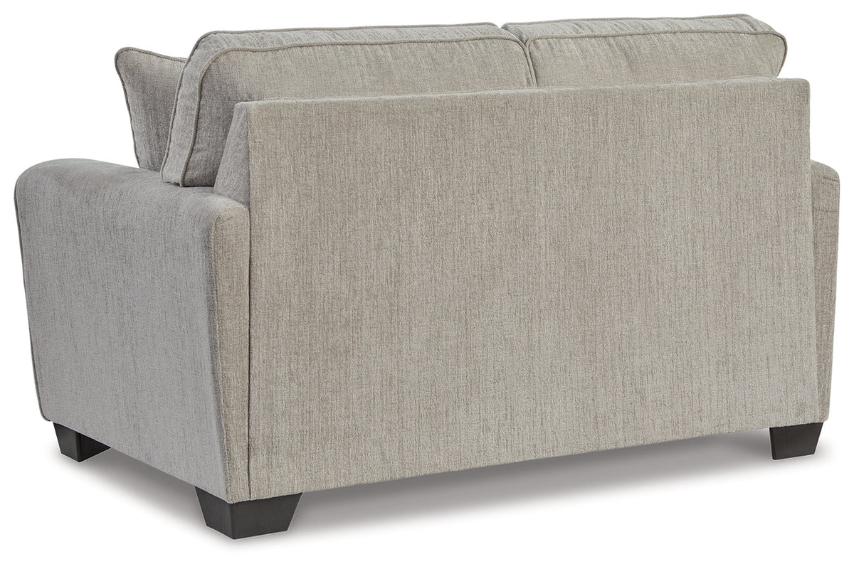 Cashton Upholstered Loveseat, Blue or Beige