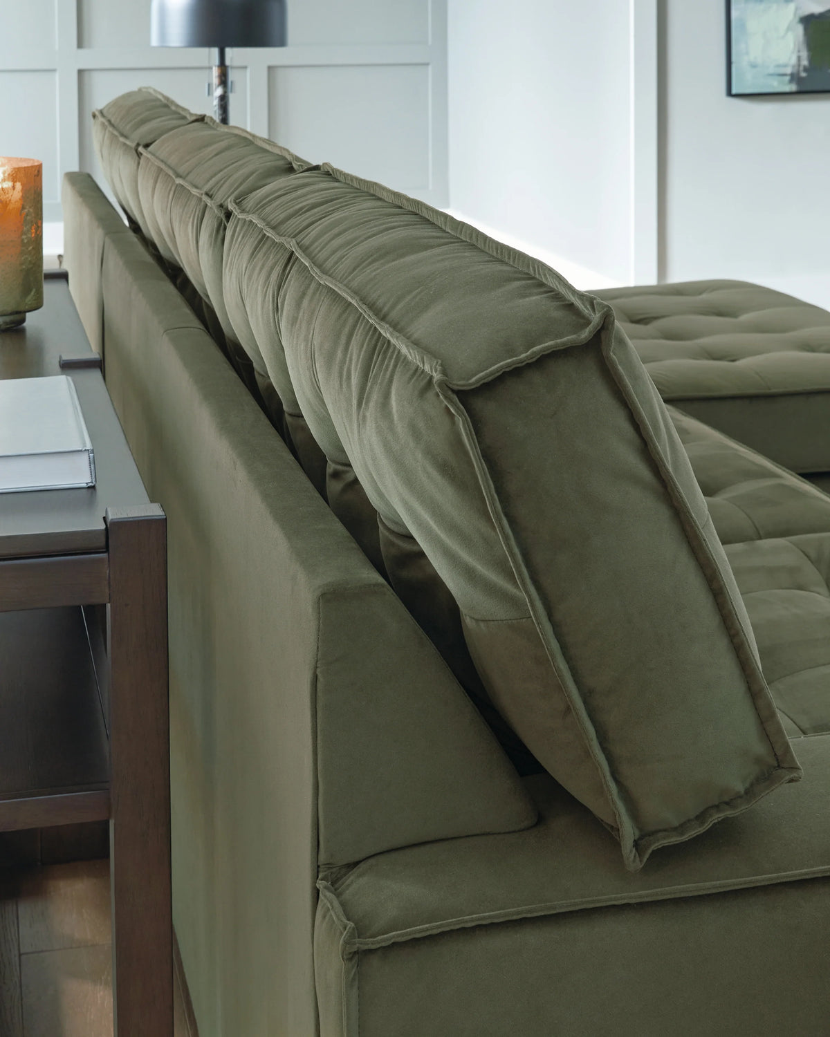 Seccional Chaise Caspian-Town Olive de 2 piezas
