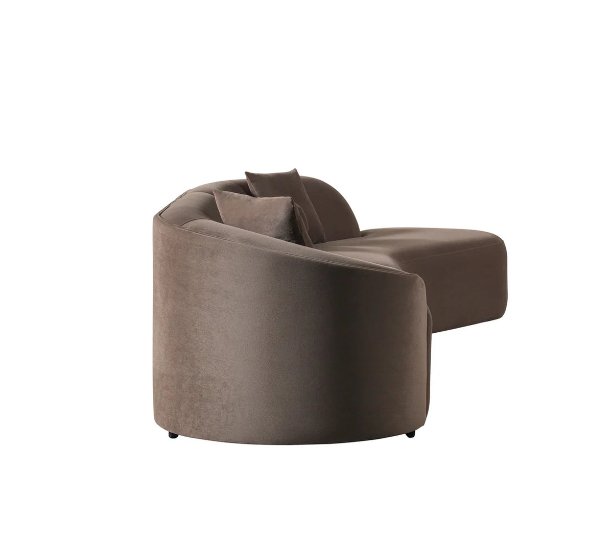 Cloe Velvet 134-Inch Curved RAF Sectional