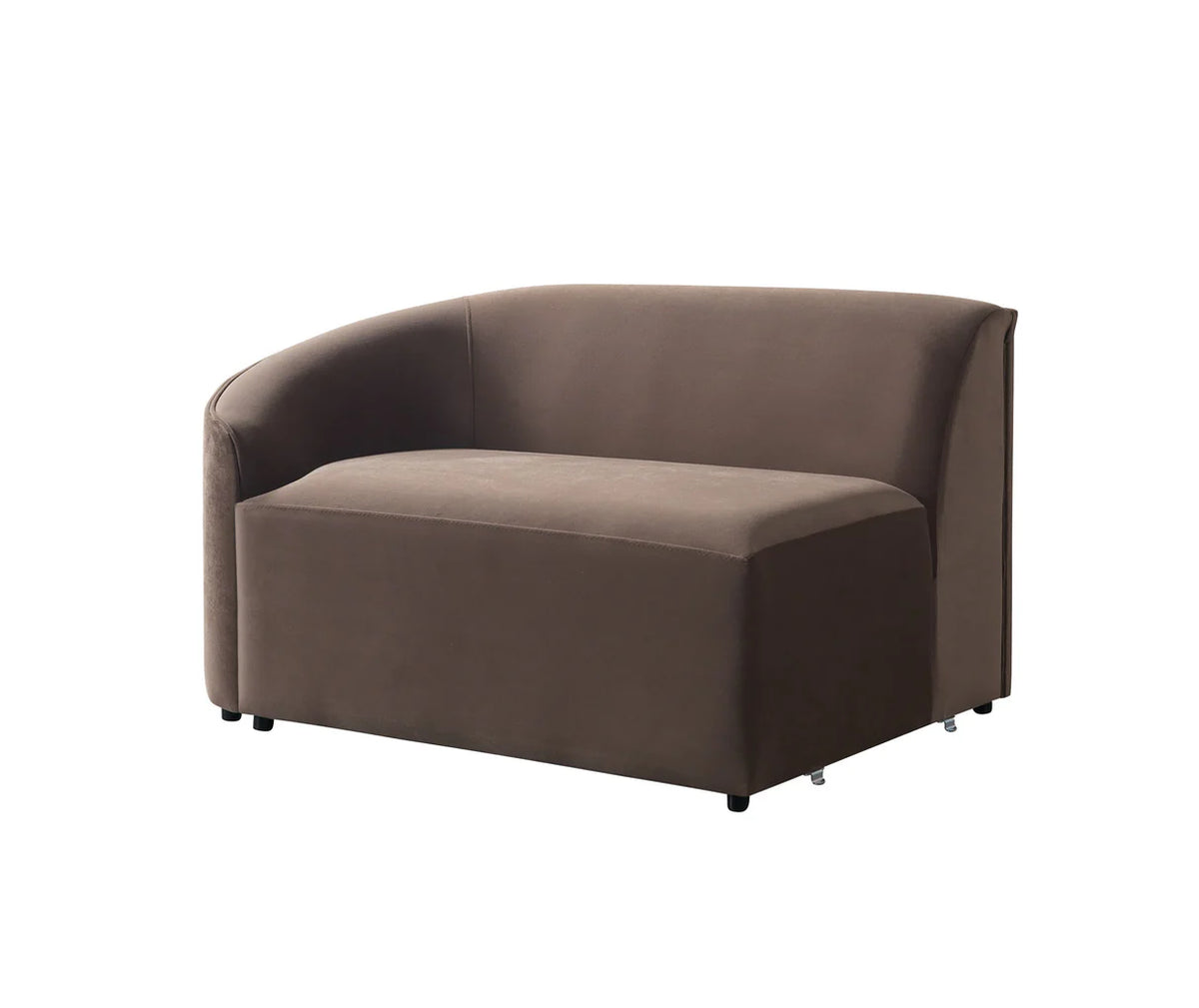 Cloe Velvet 134-Inch Curved RAF Sectional