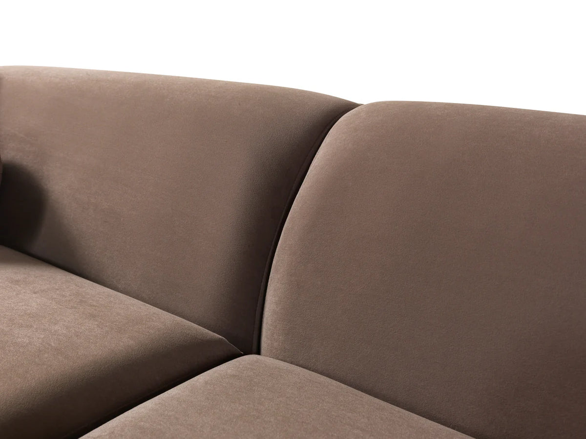 Cloe Velvet 134-Inch Curved RAF Sectional