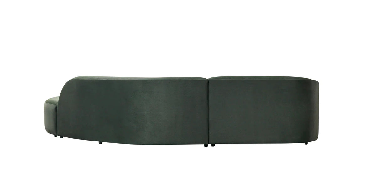 Cloe Velvet 134-Inch Curved RAF Sectional
