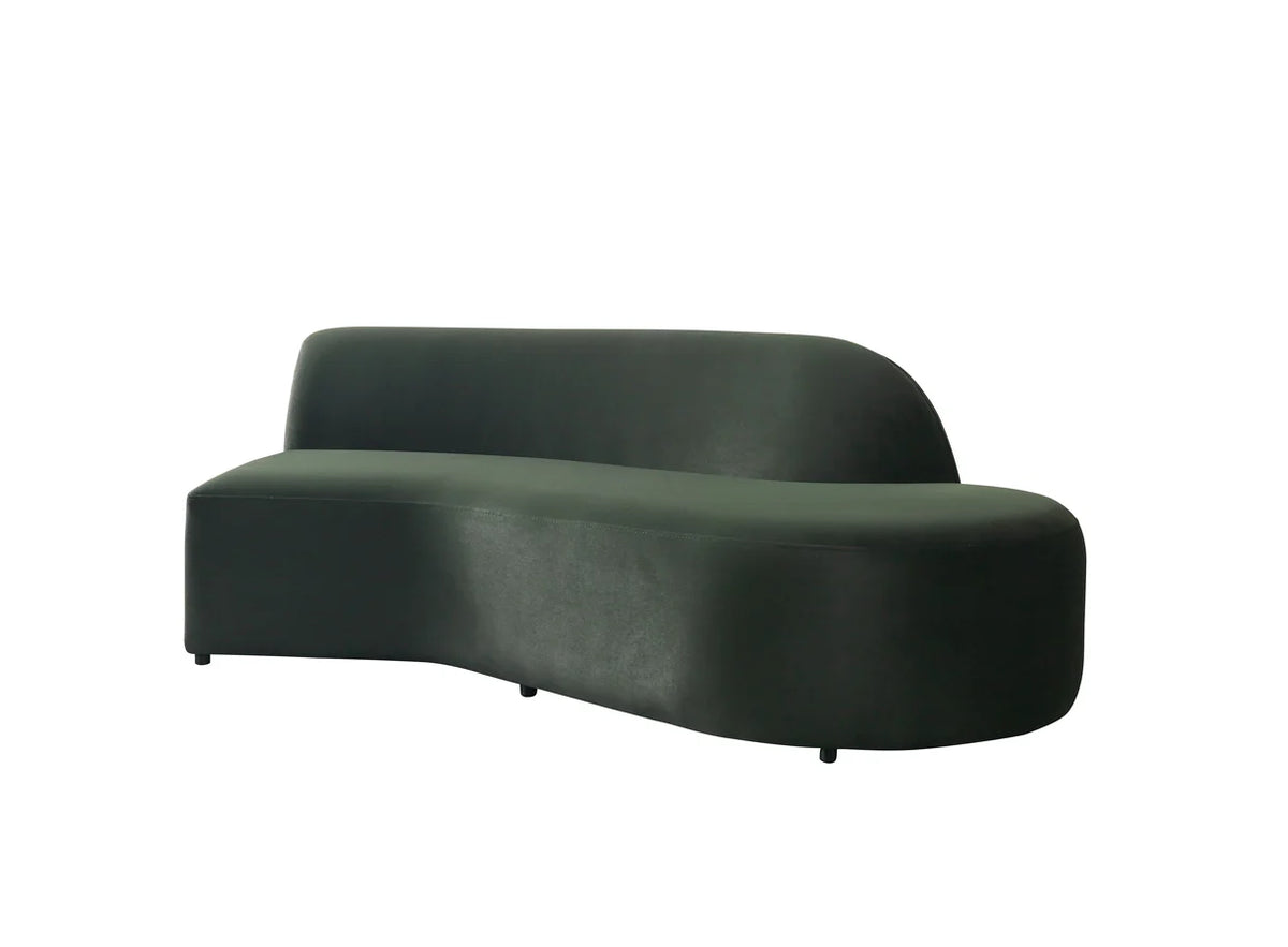 Cloe Velvet 134-Inch Curved RAF Sectional