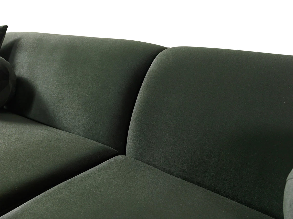 Cloe Velvet 134-Inch Curved RAF Sectional