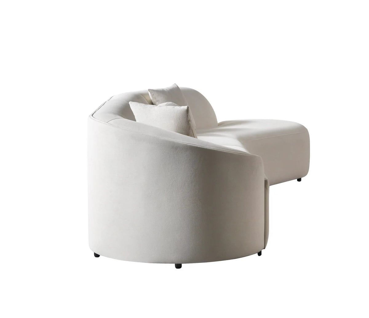 Cloe Velvet 134-Inch Curved RAF Sectional