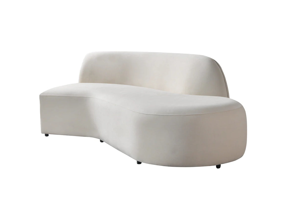 Cloe Velvet 134-Inch Curved RAF Sectional