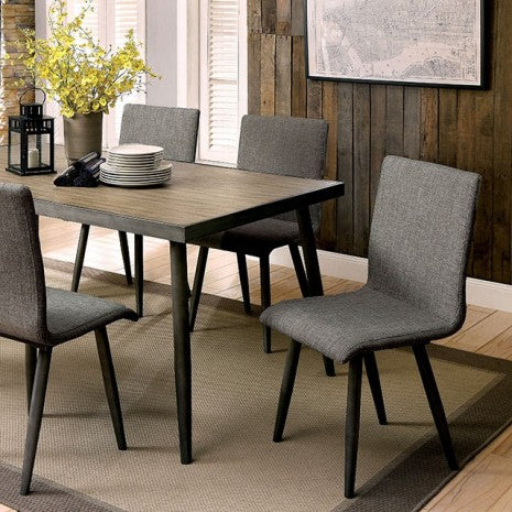 Vilhelm Gray Dining Table, Chairs & Bench