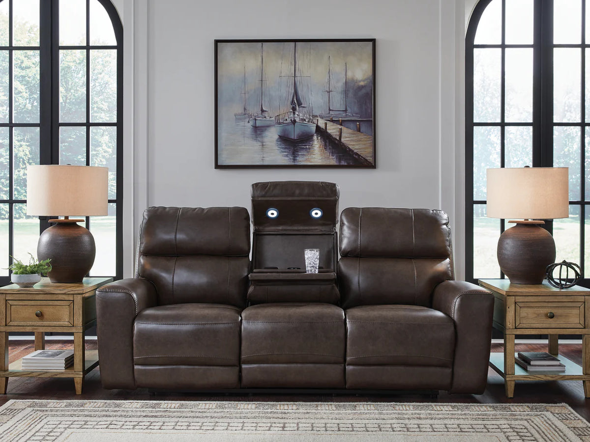 Crossplex Smoke Power Reclining Sofa