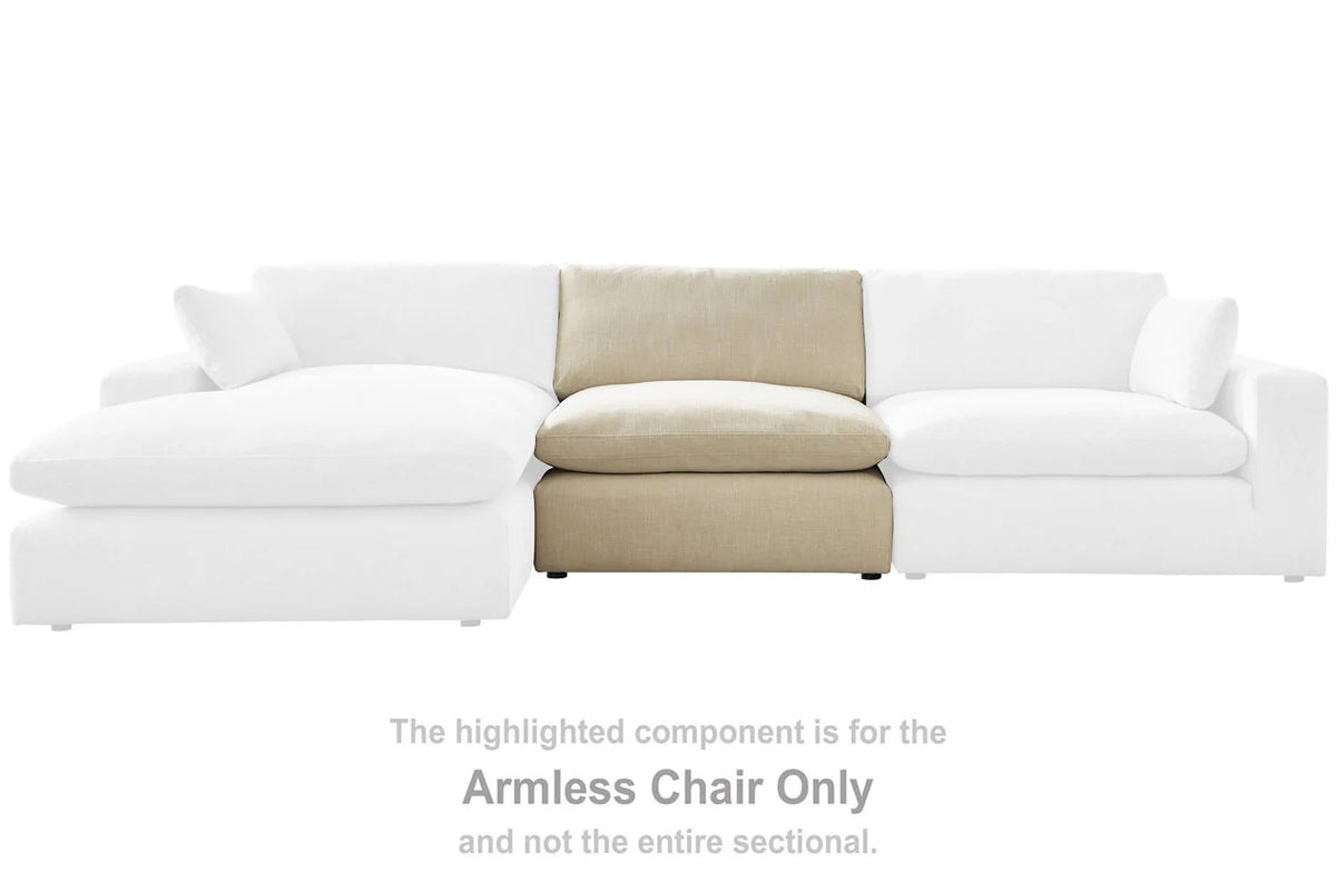Elyza Linen Armless Modular Chair