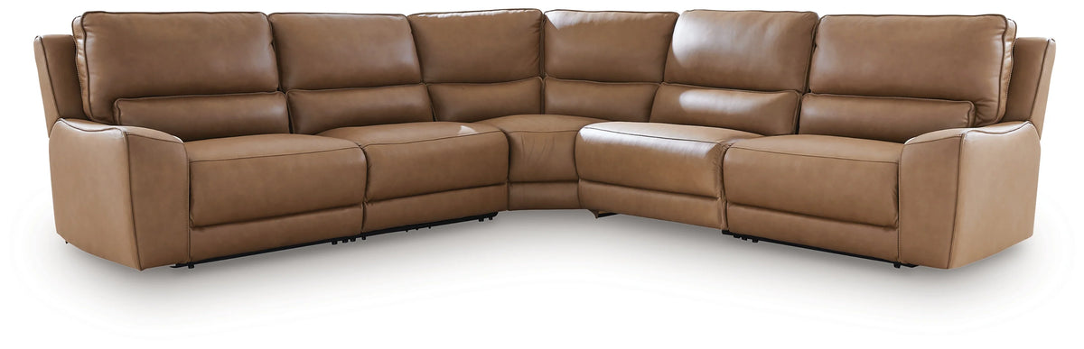 DeepWakes Caramel Modular Power Reclining Sectional