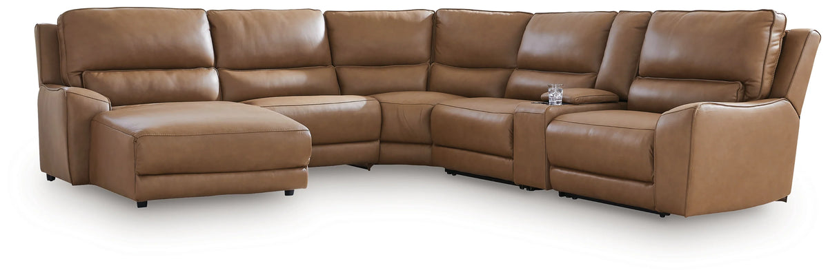 DeepWakes Caramel Modular Power Reclining Sectional