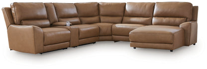 Sofá Seccional Reclinable Eléctrico Modular DeepWakes Caramel