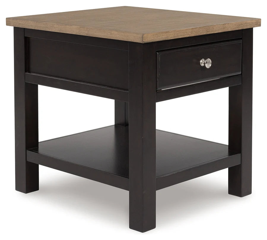 Drazmine Two-Tone End Table with Drawer
