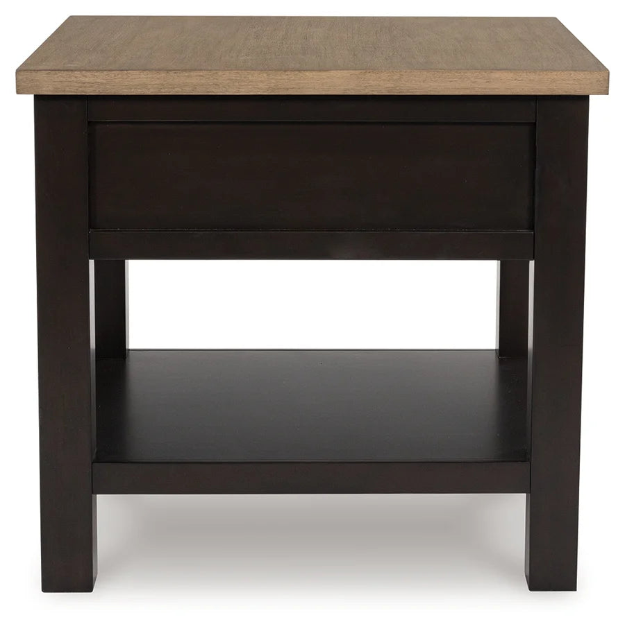 Drazmine Two-Tone End Table with Drawer