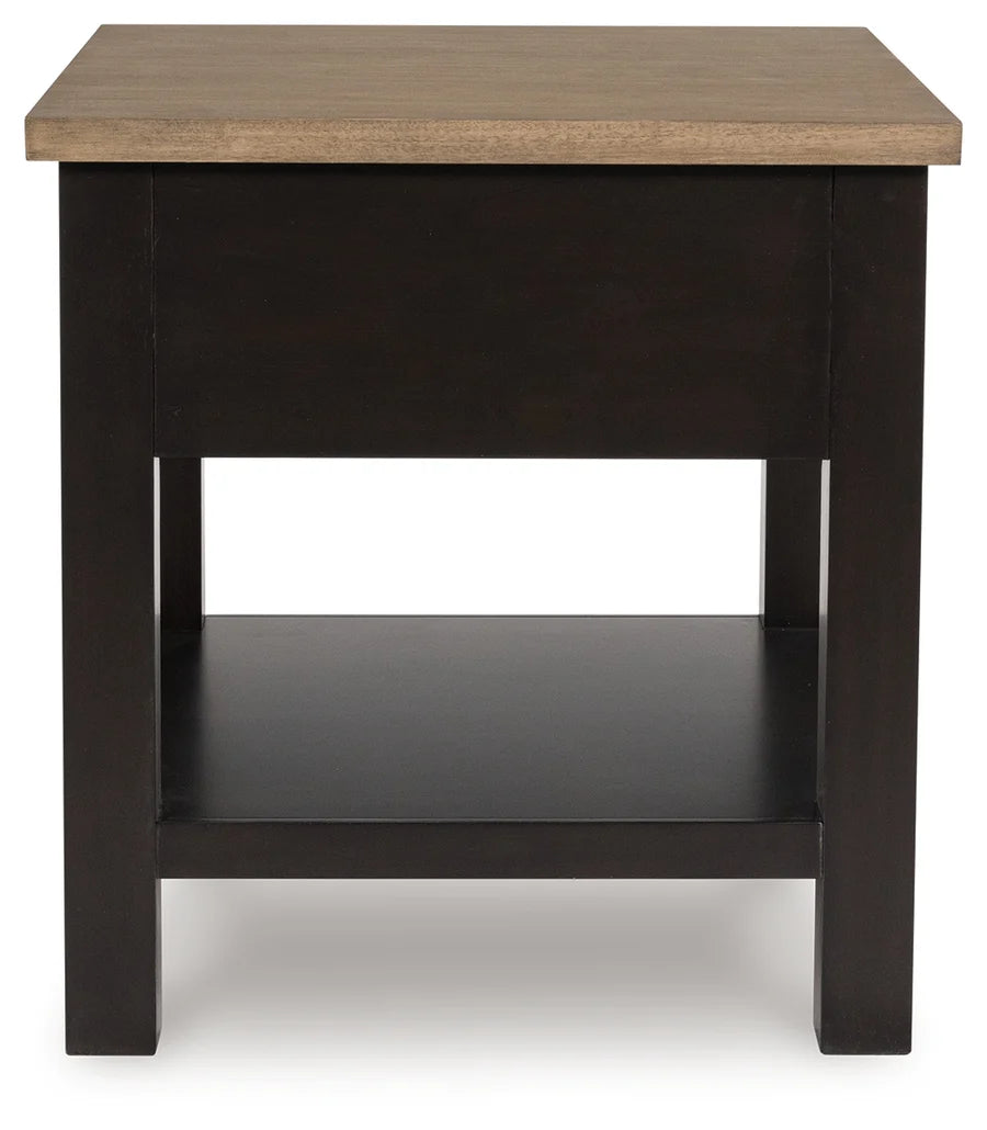 Drazmine Two-Tone End Table with Drawer