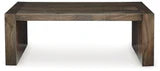 Dreggan Walnut-Finish Rectangular Coffee Table