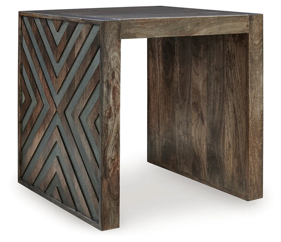 Dreggan Walnut-Finish End Table